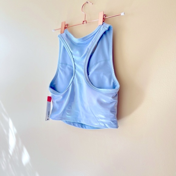 Blue Iridescent Padded Razer Back Padded Sports Bra by Aqua Size XS NWT - Picture 5 of 7